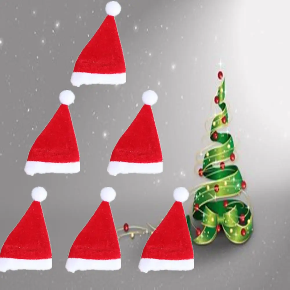 100 шт/партия Модная Рождественская шапка на чашке Рождественское украшение для