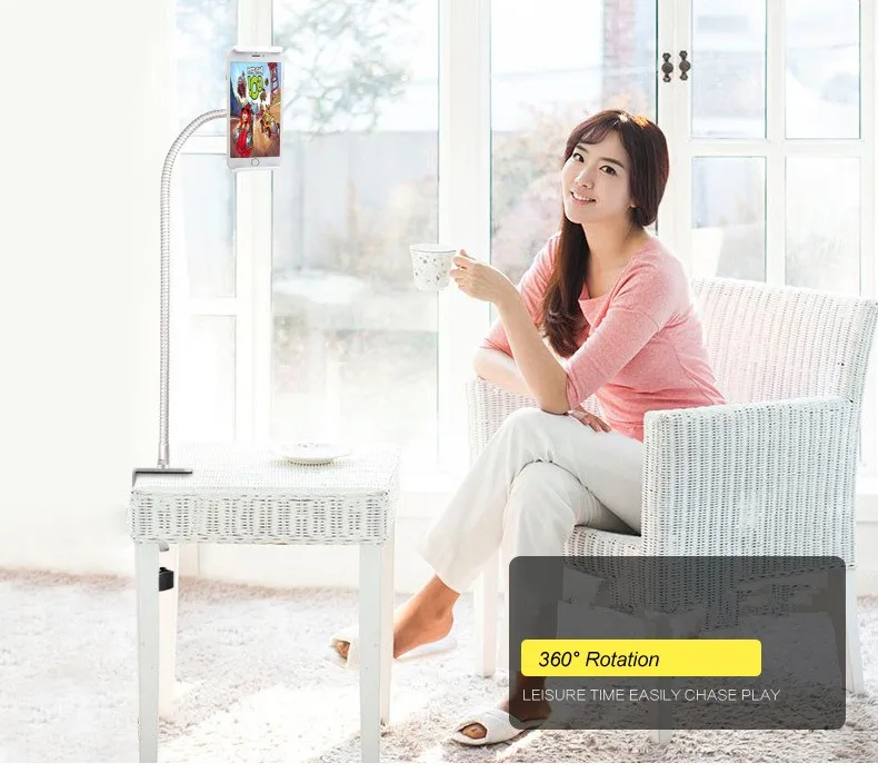 Вращающийся на 360 градусов Регулируемый 100 см подставка для планшетного ПК