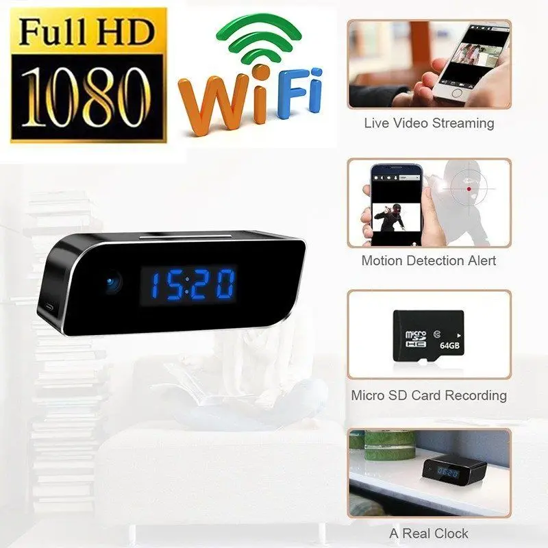 HD 1080P беспроводная Wi-Fi IP мини-камера с датчиком движения и будильником IR Cam |
