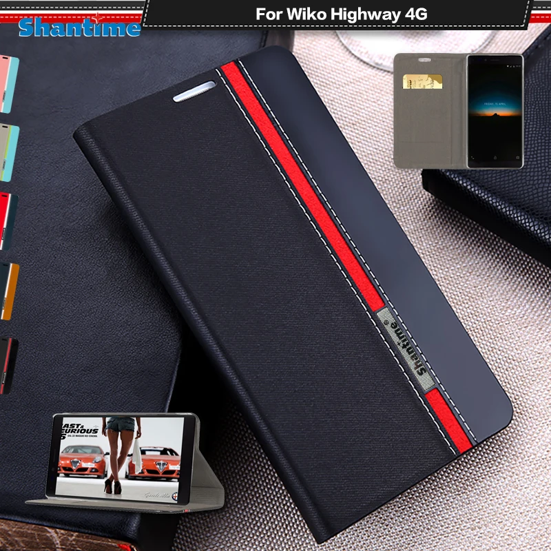 Роскошный чехол из искусственной кожи для Wiko Highway 4G флип телефона мягкий