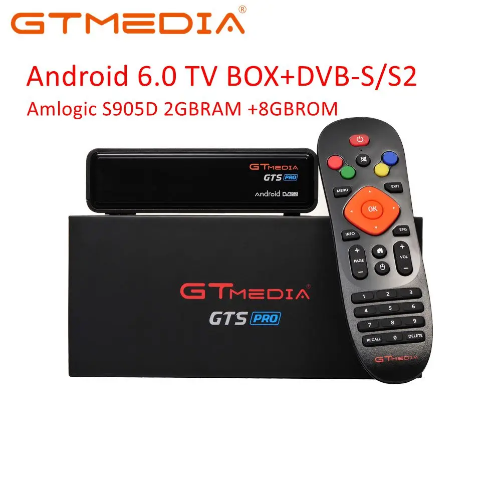 GTmedia GTS PRO Android 6 0 ТВ Box Smart Декодер каналов кабельного телевидения Amlogic S905D 2 Гб RAM +