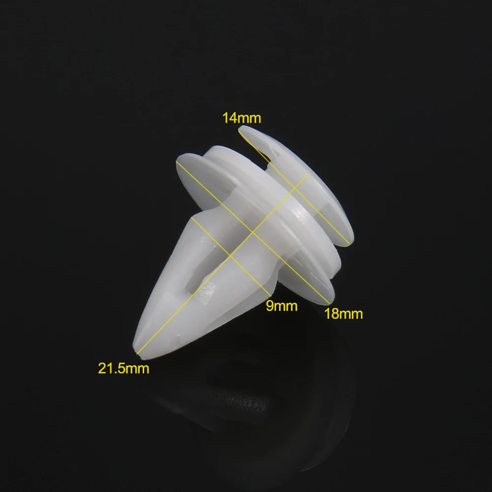 50 шт. 9 мм автомобильные бамперы отверстие Пластик пуш ап винт заклепки дверной