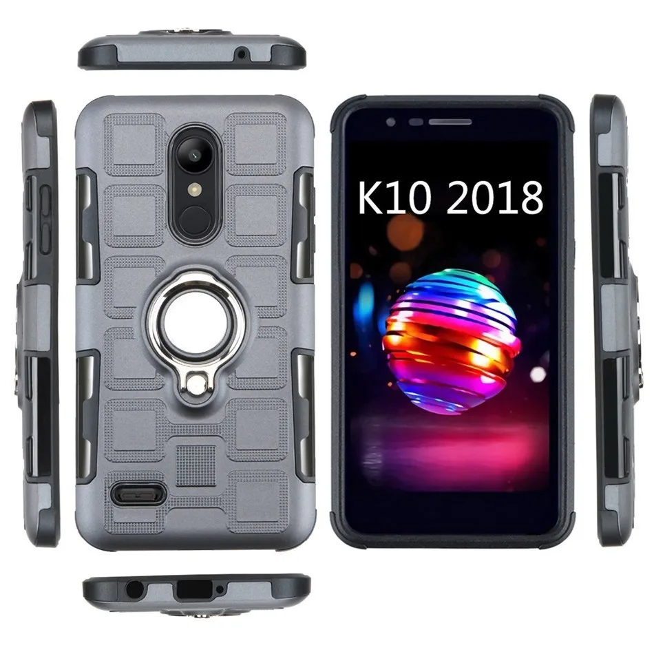 Сверхпрочный защитный чехол-накладка для евро LG K4 2017/K8 2017/K10 2017 2018 с металлическим