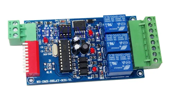 1 шт. 3CH релейный контроллер DMX 512 декодер RGB светодиодная полоса модуль свалочный