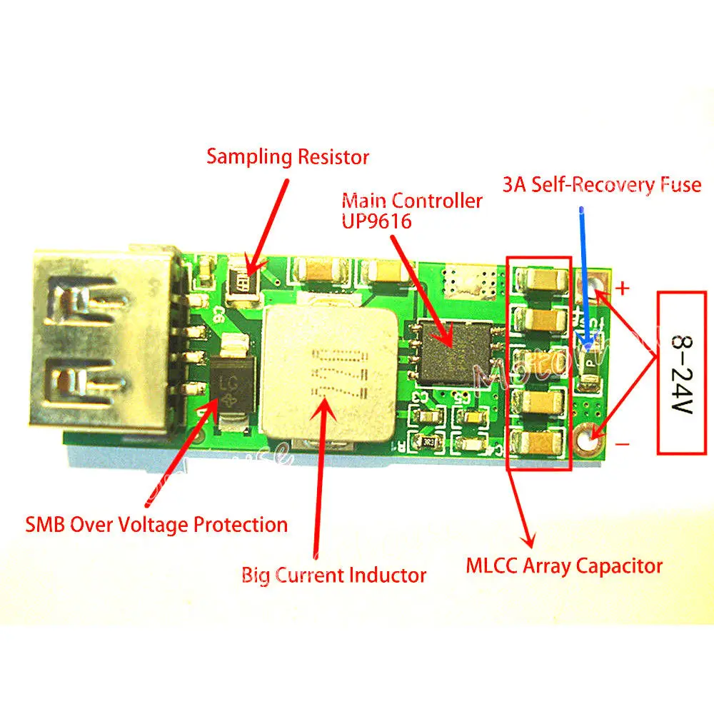 Dykb USB модуль быстрой зарядки QC зарядный адаптер DIY автомобильное зарядное