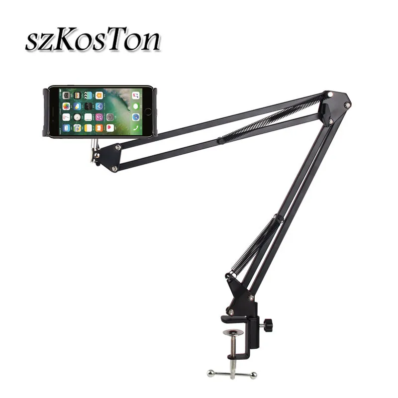 

6 to 11inch Mobile phone Tablet Holder Stand For iPad Mini Air Samsung 360 Degree Long Arm Lazy Bed Desk Tablet Mount Support