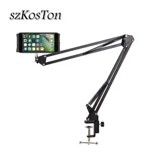 6 to 11inch mobile phone tablet holder stand for ipad mini air samsung 360 degree long arm lazy bed desk tablet mount support free global shipping