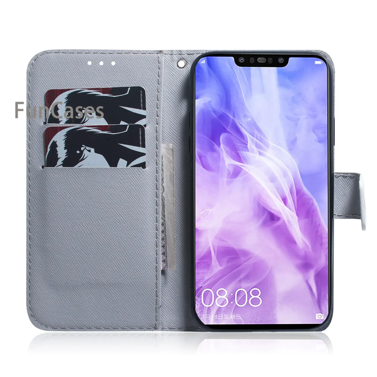 Nova 3 собак телефон покрытия для Funda huawei Capinha Чехлы С Откидывающейся Крышкой из
