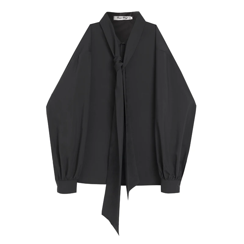 NEW men's clothing Fashion early autumn long bow tie Lantern Sleeve loose sleeved shirt costumes | Мужская одежда