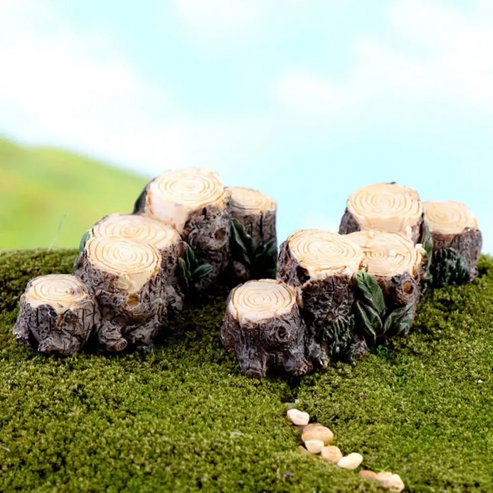 DIY Mini Tree Stump Bridge Model Resin Fairy Garden Miniatures Dollhouse/ Terrarium/ Succulents/ Micro Landscape Decoration | Дом и сад