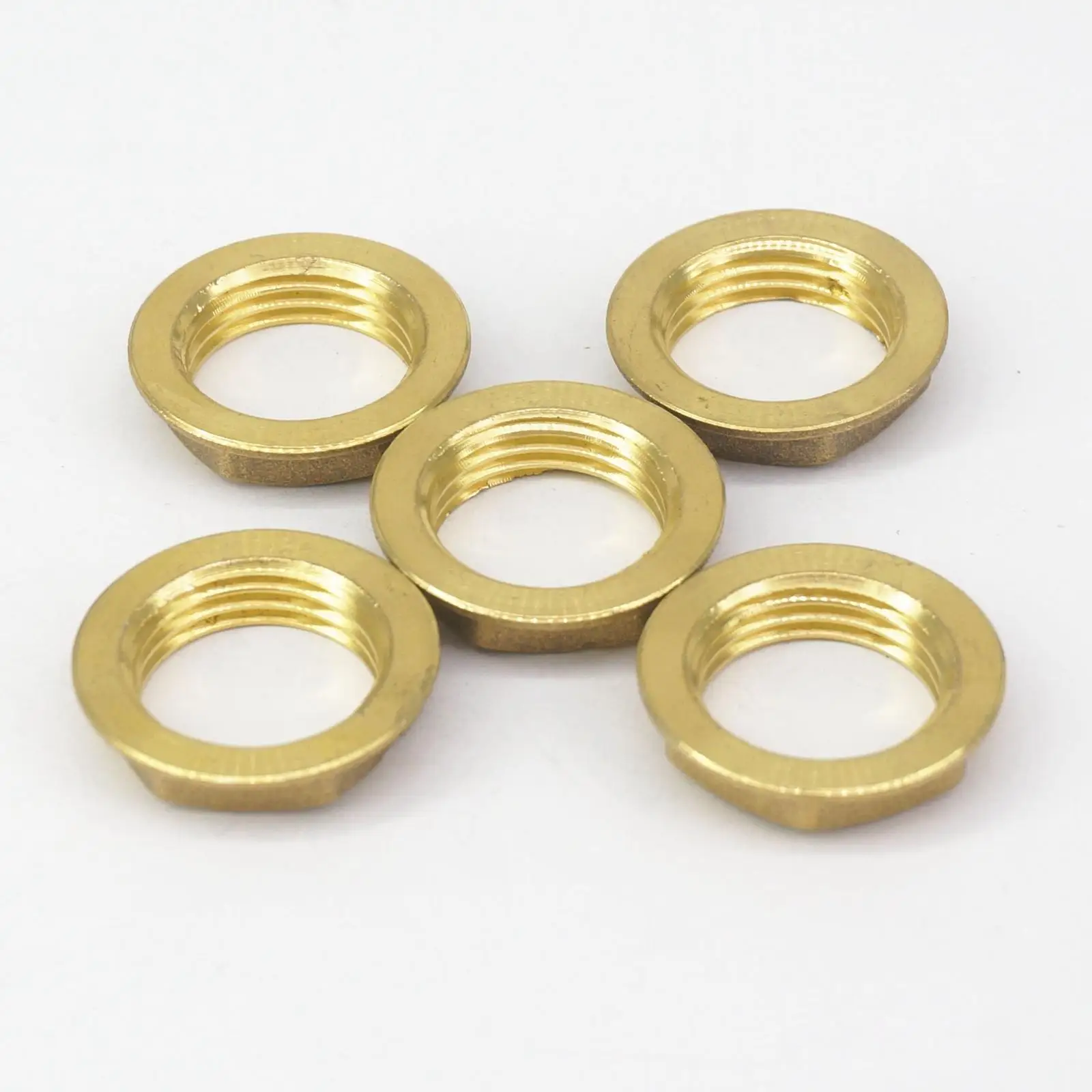 Лот 5 латунных труб фитинг шестигранные стопорные гайки с фланцем 1/2 дюйма