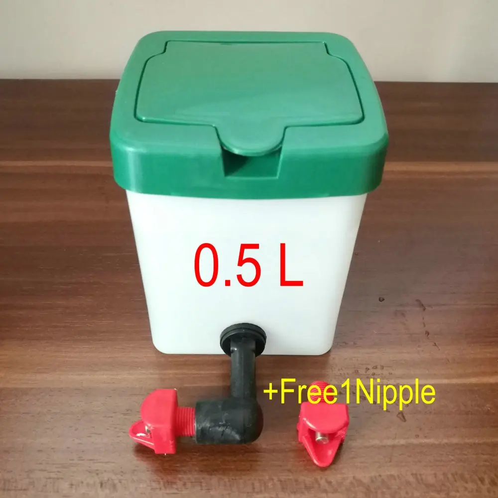 Горизонтальная поилка для птицы 1 х 0 5 л ведро и 2 Соска курицы кролика|rabbit rabbit|nipple