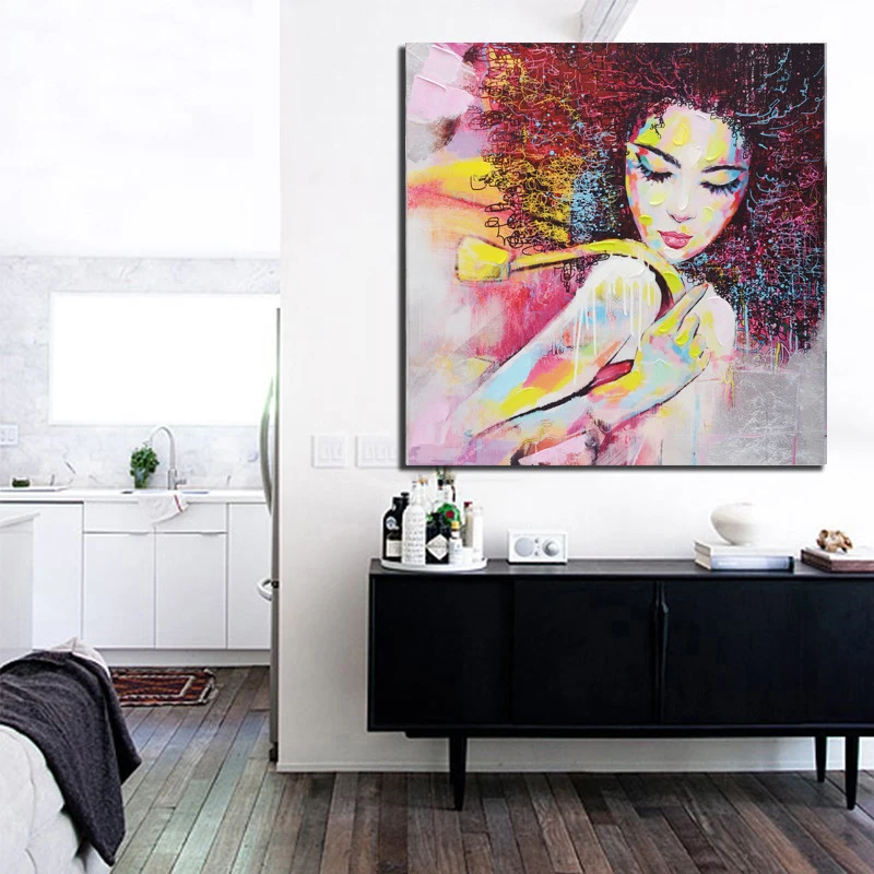 Набор для рисования на холсте граффти абстрактная современная Женская