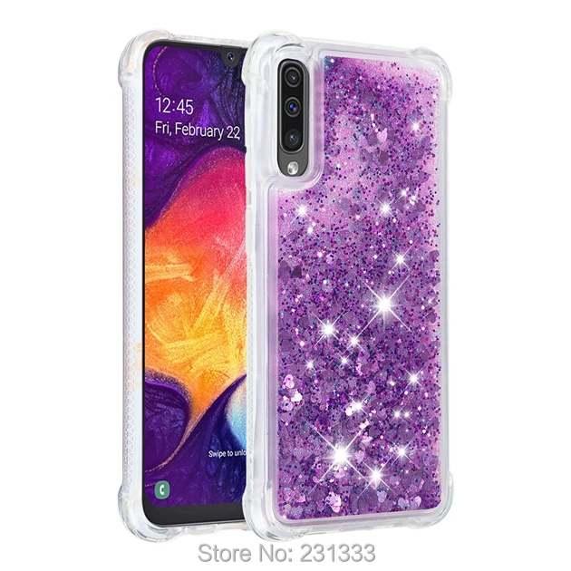 C ku 3D жидкий зыбучий песок Блестящий Мягкий ТПУ чехол для Samsung Galaxy A50 A20 A30 A70 M30 Huawei P30