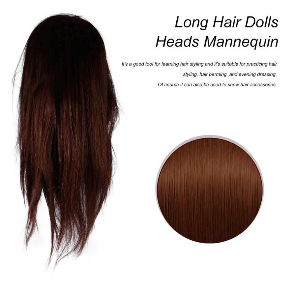 26 дюймов темно-коричневый манекен для обучения головы парикмахеры манекены