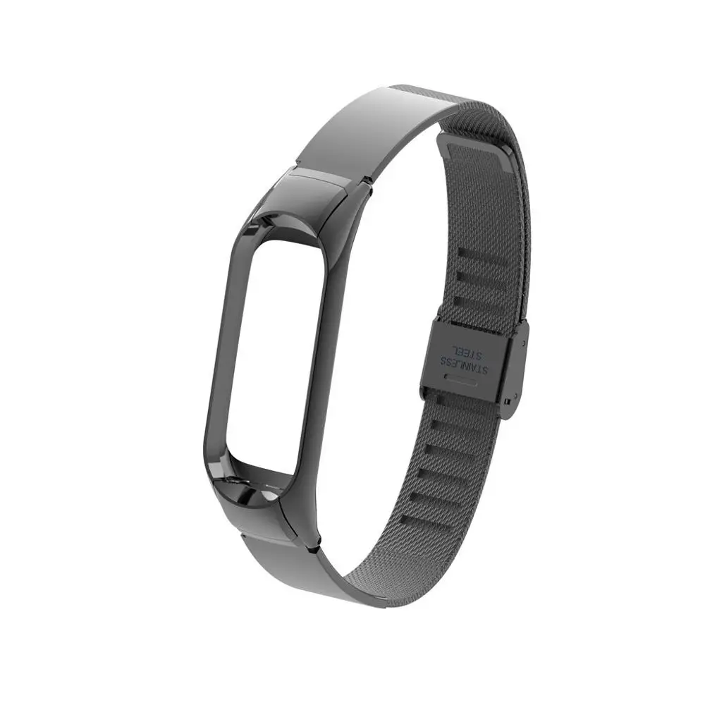 Черный Роскошный ремешок на запястье для Xiaomi mi Band 3 xiomi xaomi mi band Band3 mi lanese Магнитный петля металлический браслет на запястье ремешки - Цвет: Черный