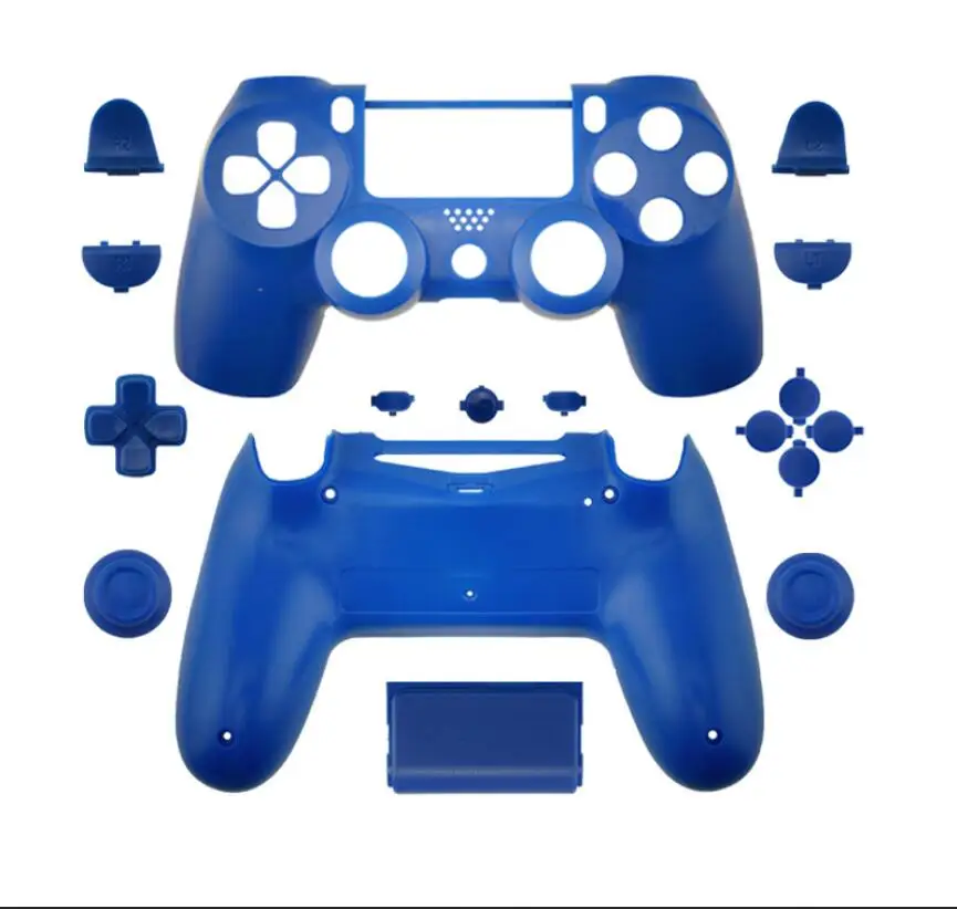 Синий Контроллер данных лягушка оболочка для DualShock 4 Jds 040 кнопки мод комплект для playstation 4 PS4 Pro тонкий корпус чехол Аксессуары - Цвет: Синий