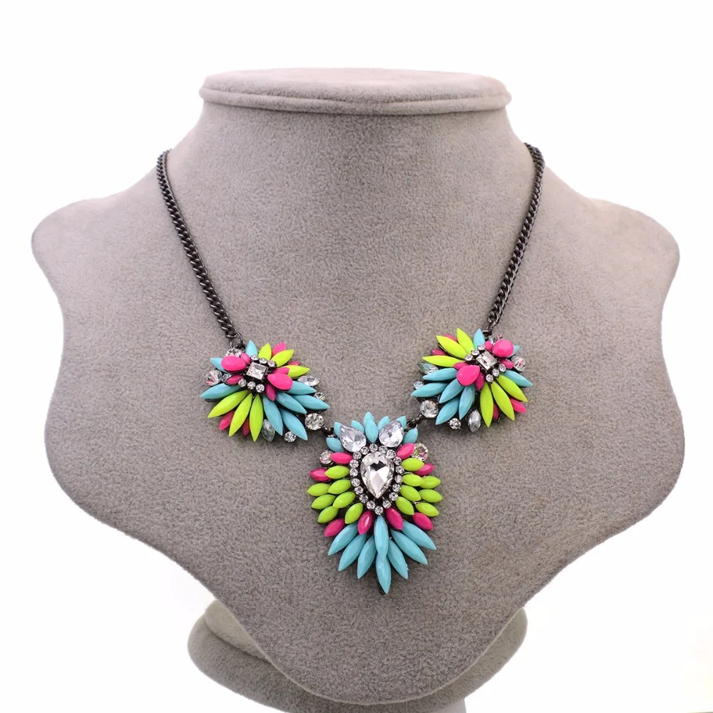 Wellmore модная цепочка со звеньями Чокеры ожерелья капли воды стекло эффектное