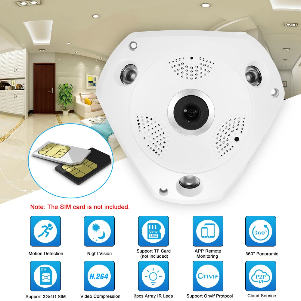4G беспроводная IR CUT ip камера ночного видения CCTV видеонаблюдения Onvif s со слотом для