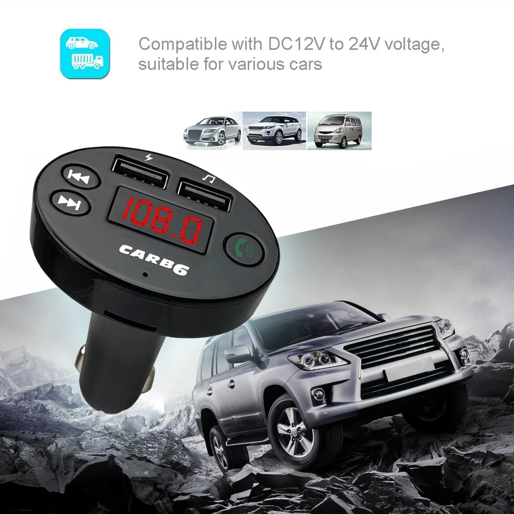 Universal Car Bluetooth FM Transmitter Hand-free MP3 Player USB TF SD Music Playing LCD Display Charger | Мобильные телефоны и