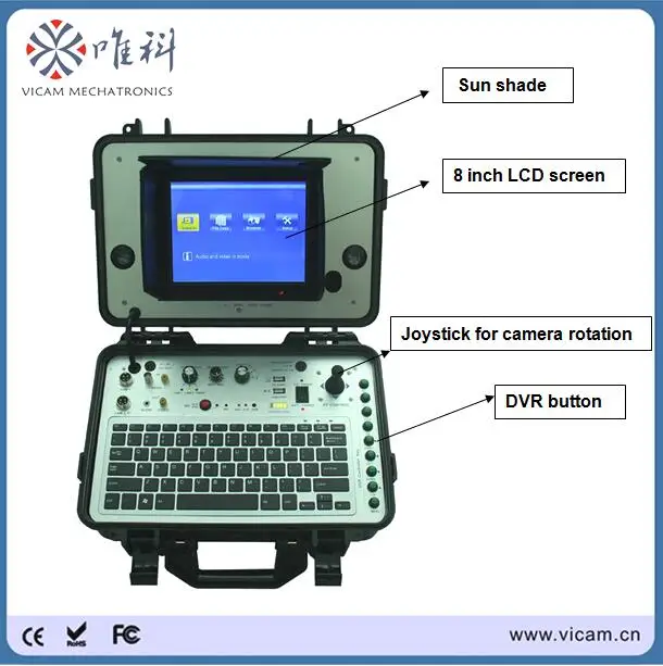 Водонепроницаемый панорамирование и наклон видеотрубка осмотр экологической