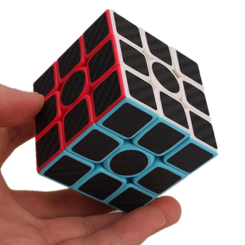 2018 Новый zcube углерода Волокно Стикеры Скорость 3x3x3 Magic Мэджико Cube Обучающие
