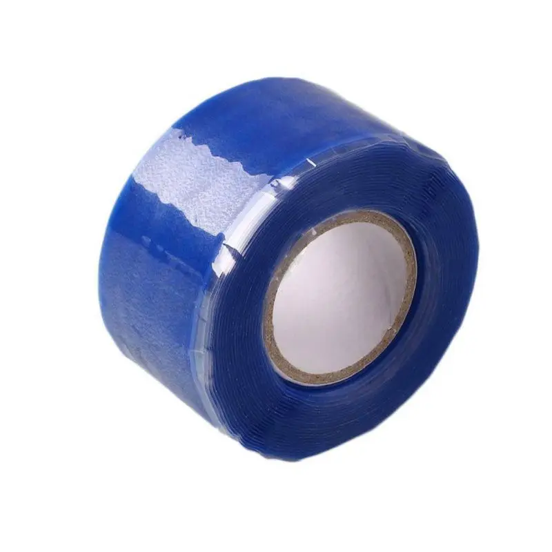 1pc blue 6 цветов, Водонепроницаемая силиконовая лента для ремонта, склеивание, спасательная самосплавляющаяся проволочная трубка, зеленый, желтый, прозрачная пленка, новинка - Цвет: 1pc blue