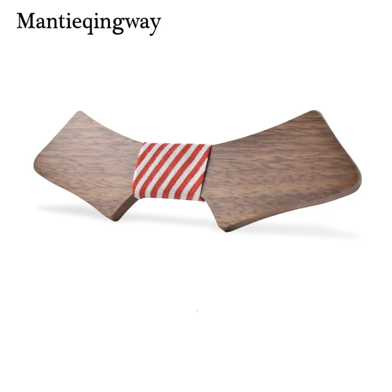 Mantieqingway геометрические деревянные галстуки бабочки для мужчин художественные 3D
