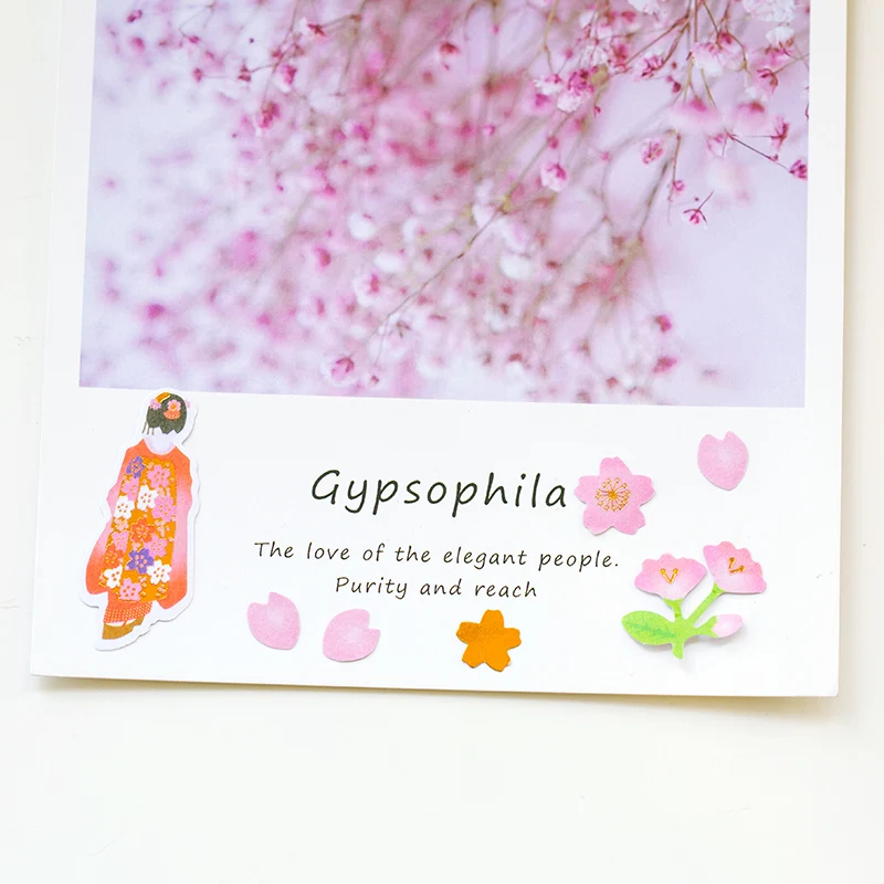 

20sets/1lot Sakura Flower Girl Series Diary Planner Decorative Mobile Stickers Scrapbooking Craft Stationery Stickers