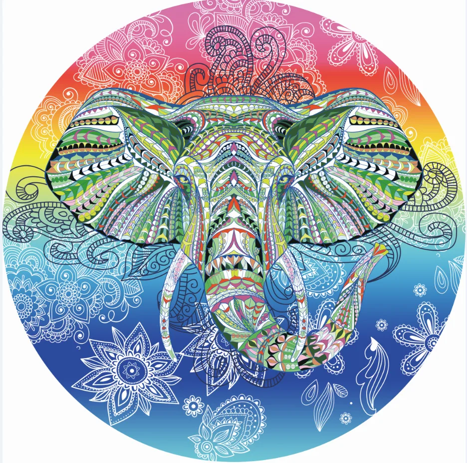 Цветной гобелен в виде слона CAMMITEVER настенный индийский мандалы Богемный Хиппи