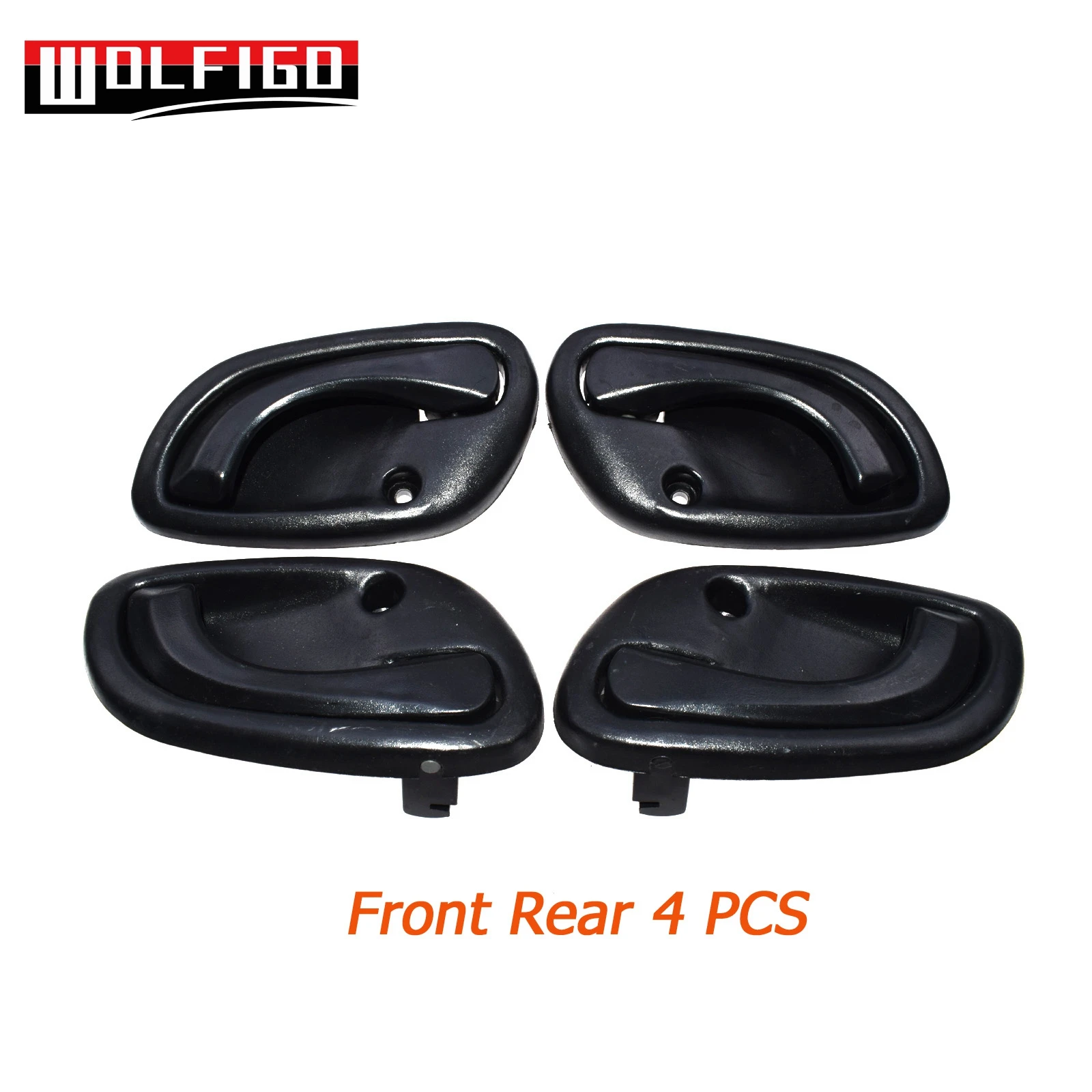 Front 4 PCS WOLFIGO черный для 1995-2001 Suzuki Grand Vitara внутренние дверные ручки Левая Правая сторона 83130-60G01, 83110-60G01 - Цвет: Front 4 PCS