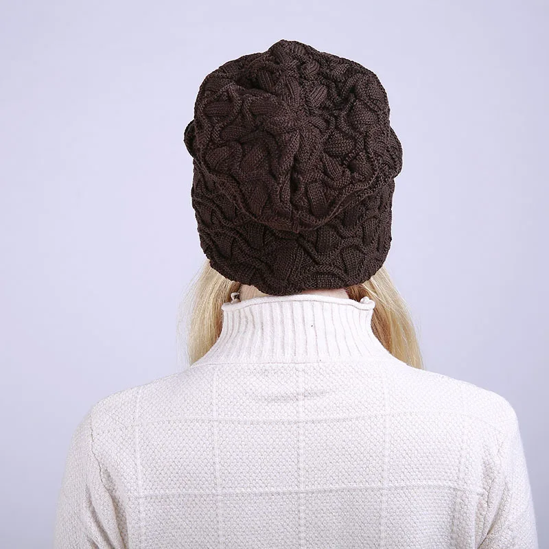 Новинка утолщенные теплые мужские и женские шапки Skullies вязаные зимние лыжные с