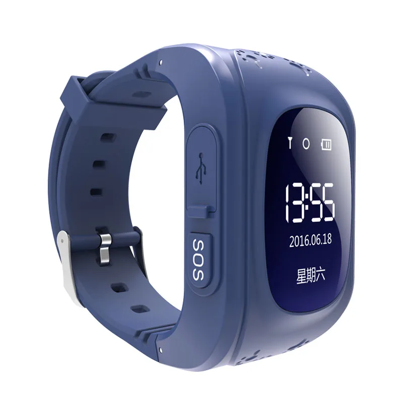 Navy blue Q50 Детские умные часы, SOS, поиск местоположения, gps, умные часы, локатор, трекер, детские часы, анти-потеря, часы, детский браслет - Цвет: Navy blue