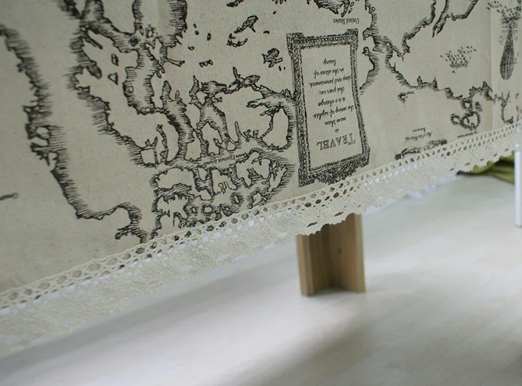 Новое поступление 2016 скатерть для стола Карта мира Высококачественная кружевная