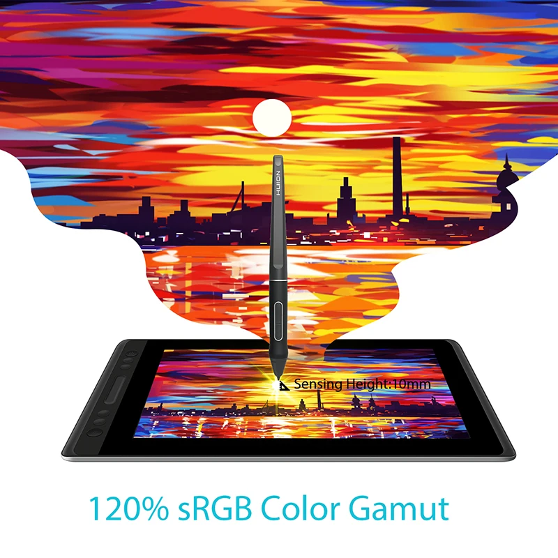 HUION Kamvas Pro 13 GT-133 поддержка наклона ручка без батареи графический Рисунок планшет дисплей монитор с экспресс-клавишами и сенсорной панелью