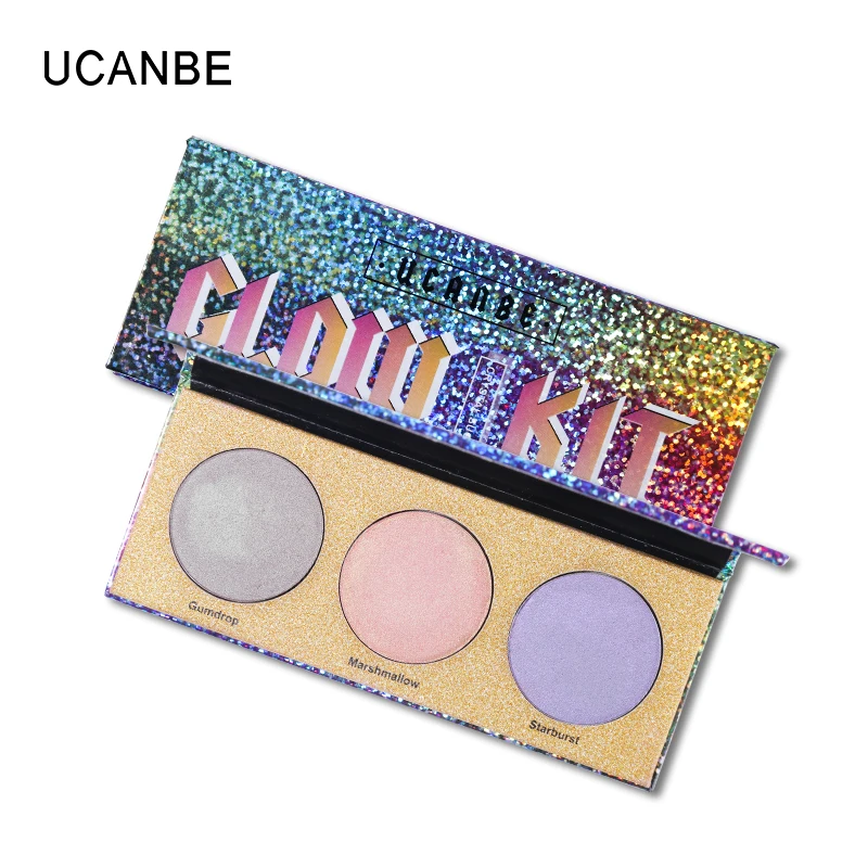 Палетка теней для век UCANBE Trio Duochrome Crystal Sugar многофункциональная голографическая