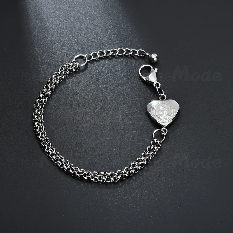 ELSEMODE романтическое сердце любви Дева Мария Иисус двойные слои искусственная