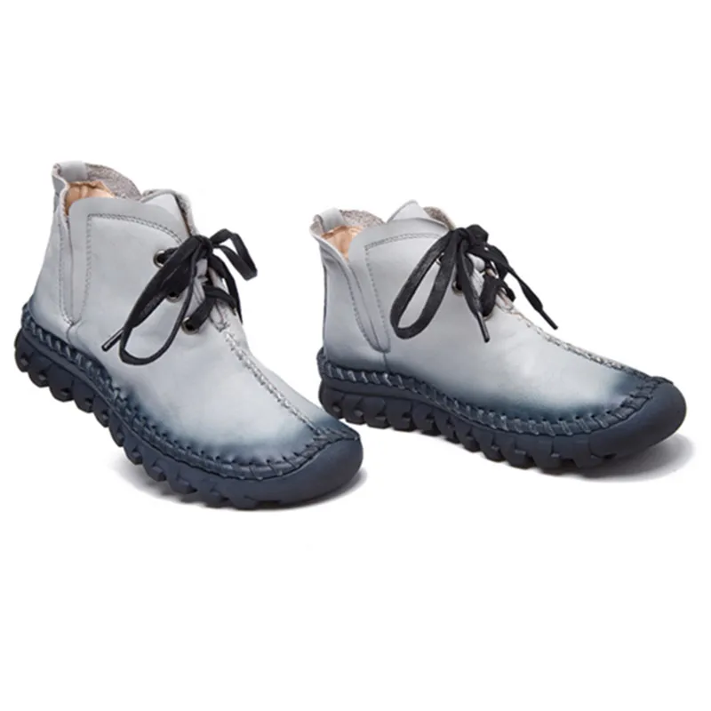 Женские ботильоны из натуральной кожи AARDIMI однотонные винтажные коровьей на