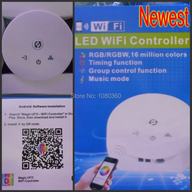 

WiFi led Control ler RGBW/RGB с музыкальным режимом 12-24V Синхронизация и групповое управление Android IOS смартфон беспроводной, новый