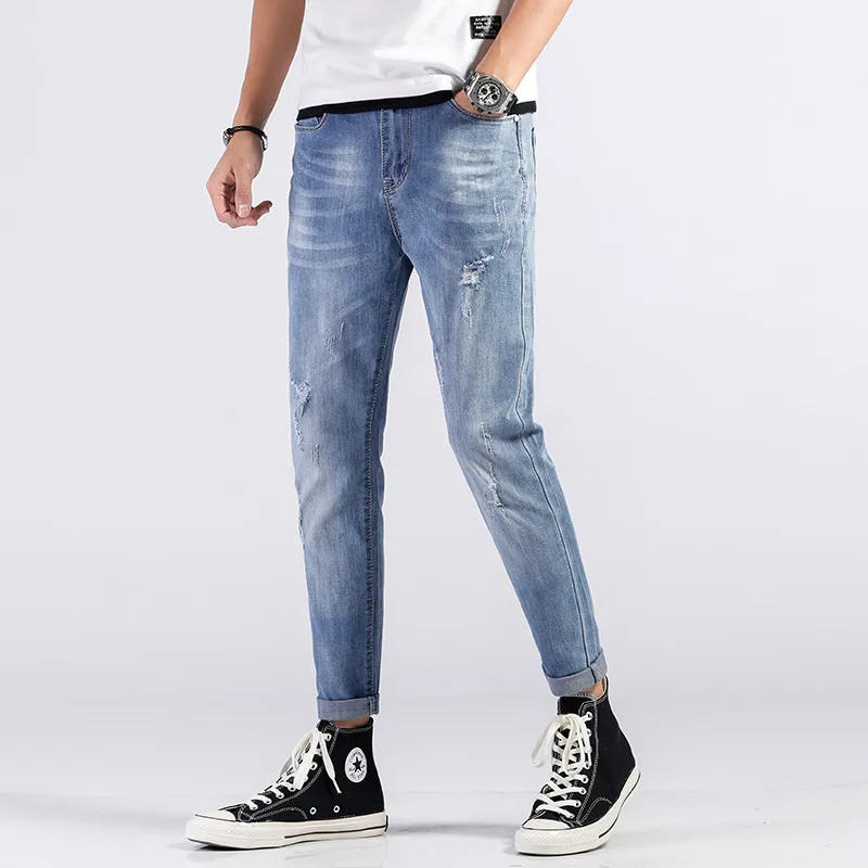 Лето 2019 новые джинсы мужские брендовые рваные для мужчин dsq обтягивающие брюки