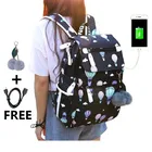Новый Школьный рюкзак для средней школы с USB-портом для зарядки, школьные ранцы для девочек, дорожная сумка, сумка для книг, большой школьный рюкзак для девочек с плюшевыми мячиками