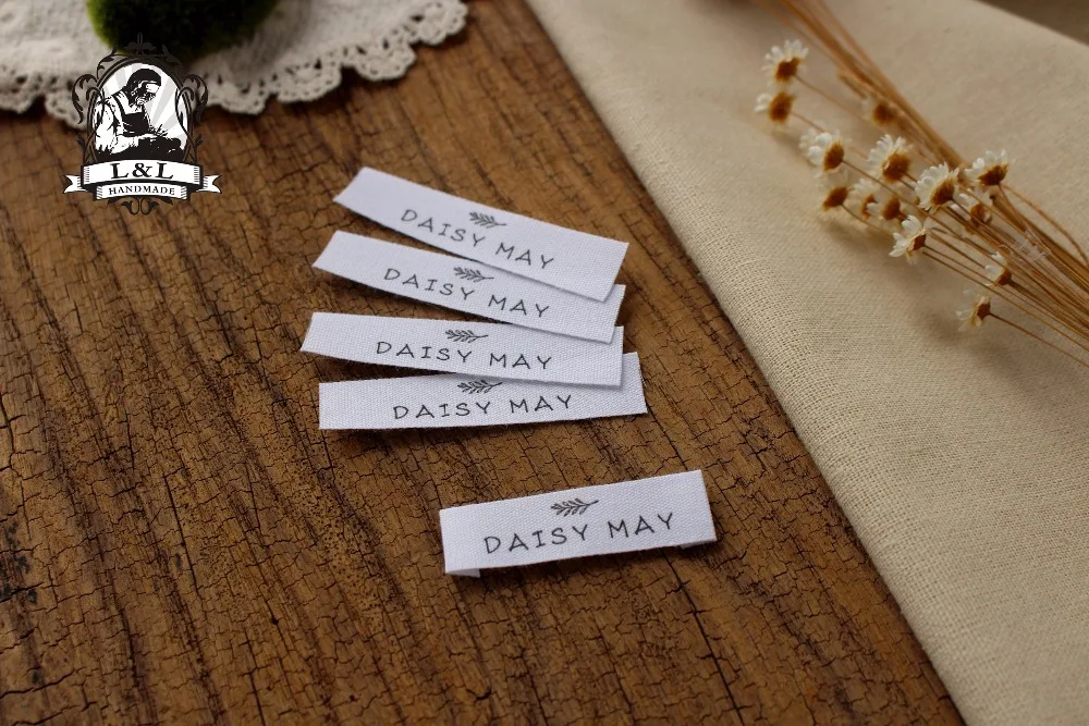 

Custom Sewing labels / brand labels, Custom Clothing Tags, Cotton Ribbon label, Name label (MD519)