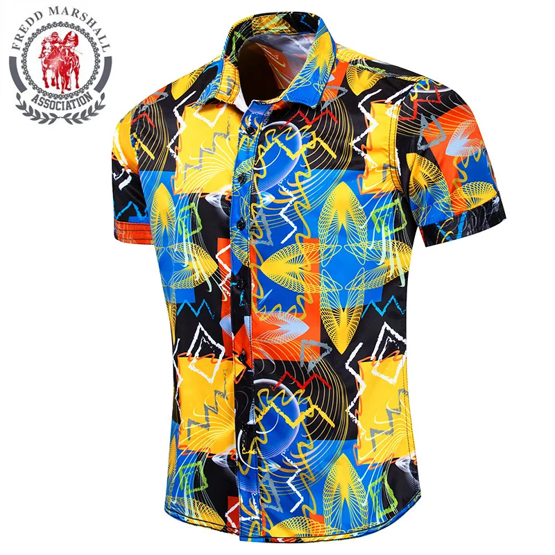 Fredd Marshall Camisa Hawaiana Hombre, пляжные рубашки для боулинга, повседневная одежда на пуговицах, мужская рубашка с коротким рукавом и 3D принтом, рубашка для отдыха