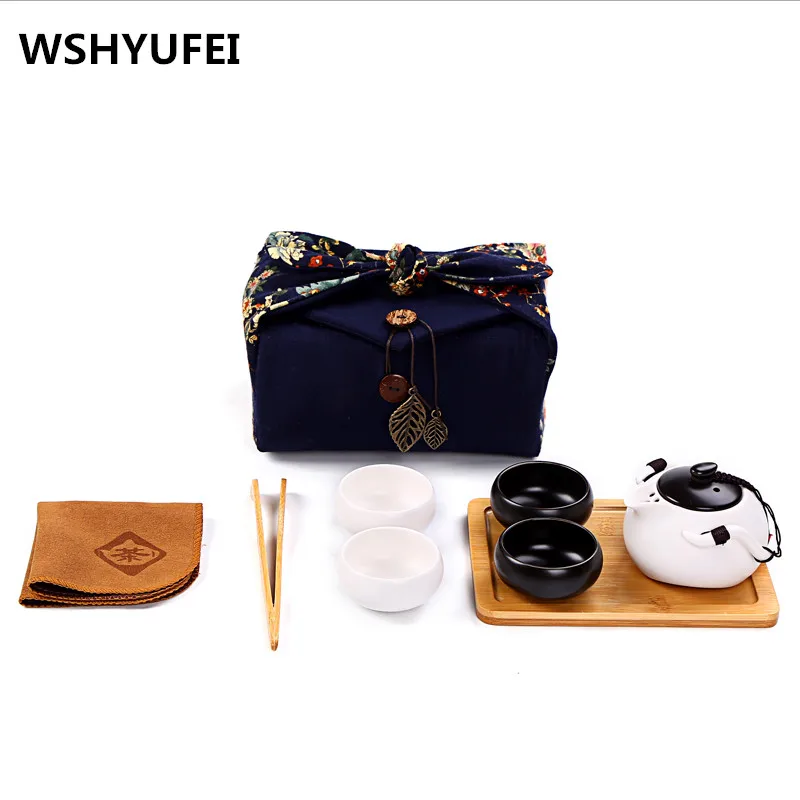 Travel tea sets Wedding decoration Tea set Include Pot and Cup Jingdezhen Kung Fu teaset Beautiful easy teapot kettle | Дом и сад