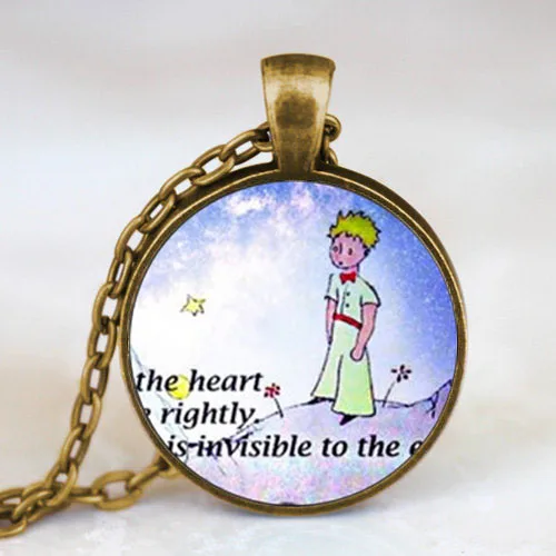 Подвеска в виде книги Маленького принца стиле стимпанк винтажное ожерелье