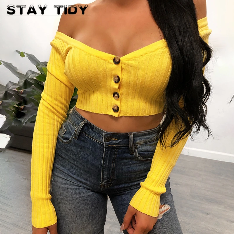 Оставайтесь аккуратным Мода спинки кнопка спереди ребристый трикотажный