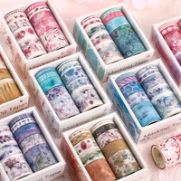 10pcsset decorative kawaii washi tape set sea and forest series japanese paper stickers japanese stationery scrapbooking supply