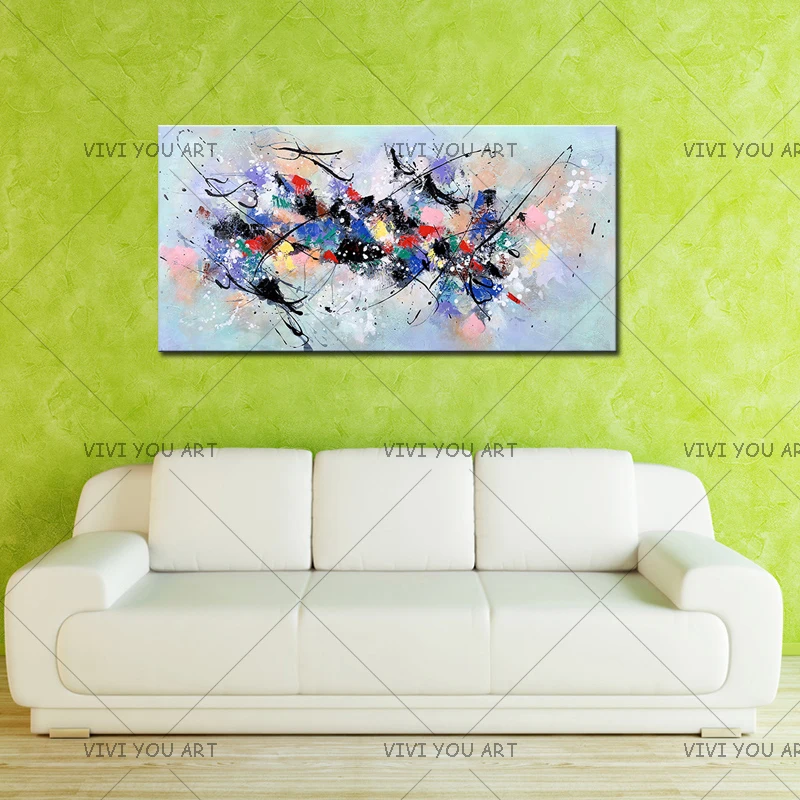 Рождественская лучшая художница 100% цветная Красивая абстрактная картина маслом