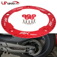 for kymco ak550 ak 550 2017 2018 motorcycle cnc aluminum red transmission belt pulley protective cover with laser logo