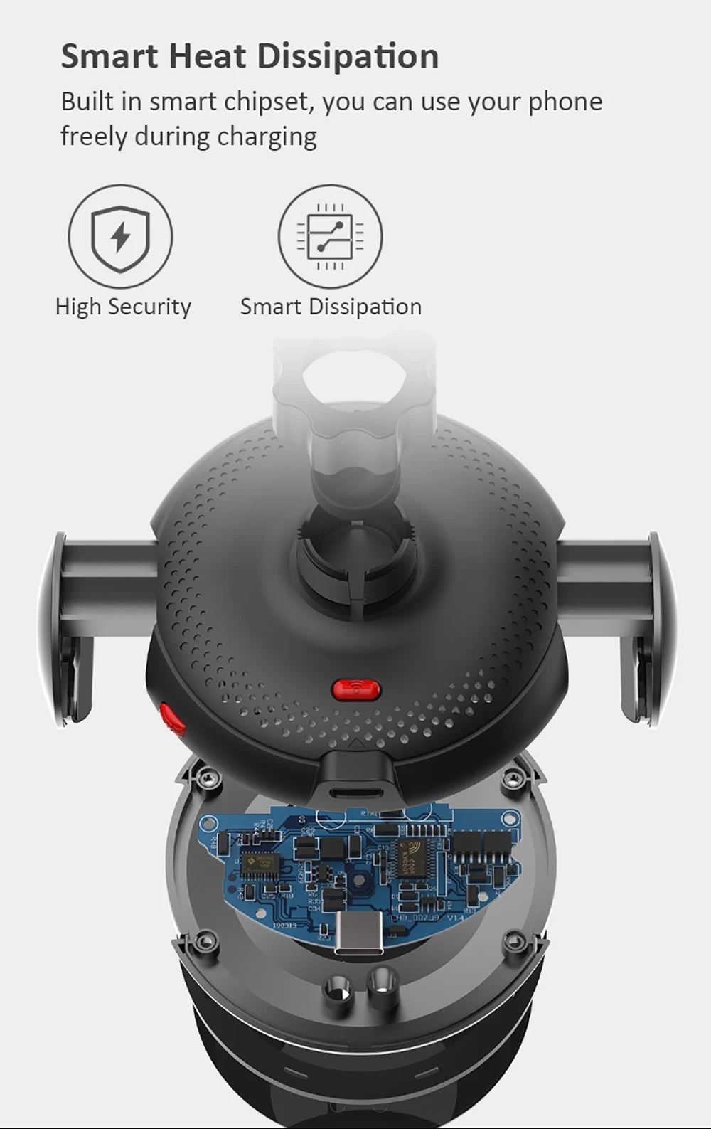 Xiaomi Mijia Shunzao Быстрое беспроводное автомобильное зарядное устройство